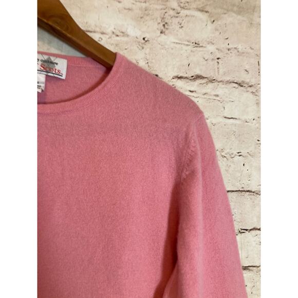 Queen of Scots Cashmere Sweater Womens XL Powder Pink Lightweight Pullover - Picture 3 of 11